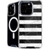 Black and White Striped Marble iPhone 16 Pro MagSafe Case